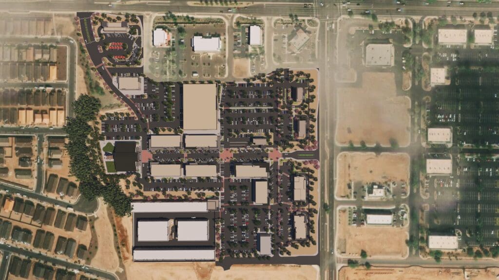 Aerial map layout of The Shops at Marley Park Square and surrounding area.